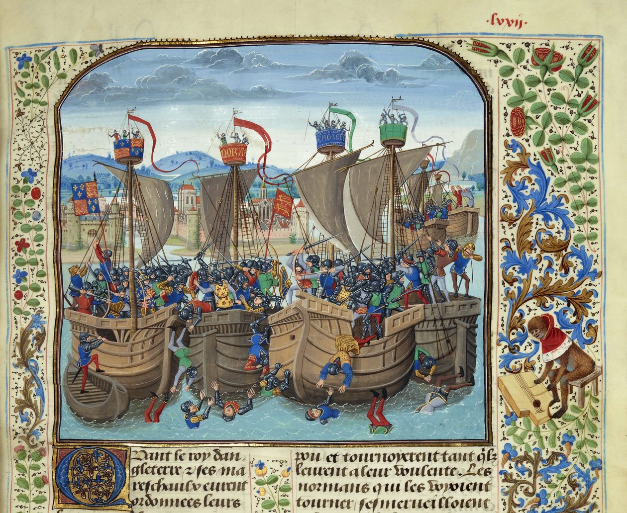 Sluys Savaşı 24 Haziran 1340, yaklaşık 1470-1475. by Loyset Liedet