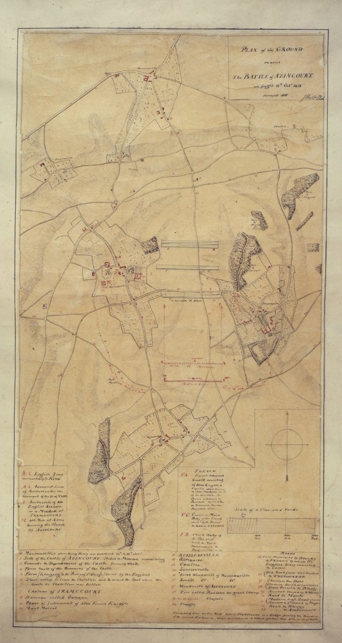 Add.16368 C Agincourt alanının araştırması by Lt. Colonel John Woodford
