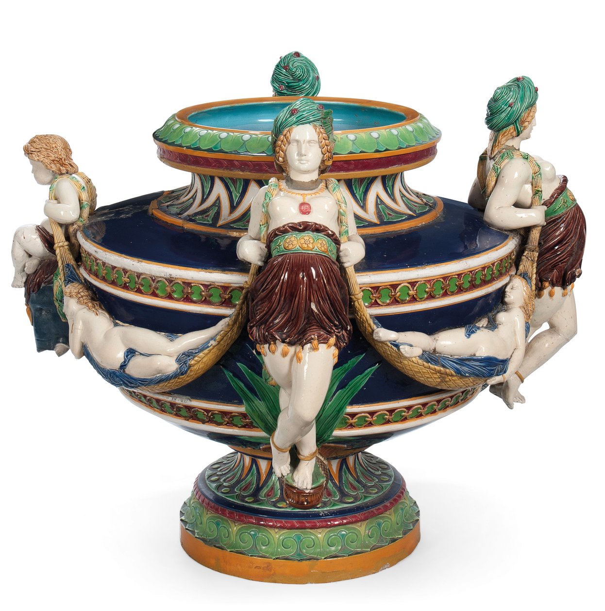 Büyük Minton mayolikası jardiniere, 1870 dolayları (seramik) by Ltd Mintons