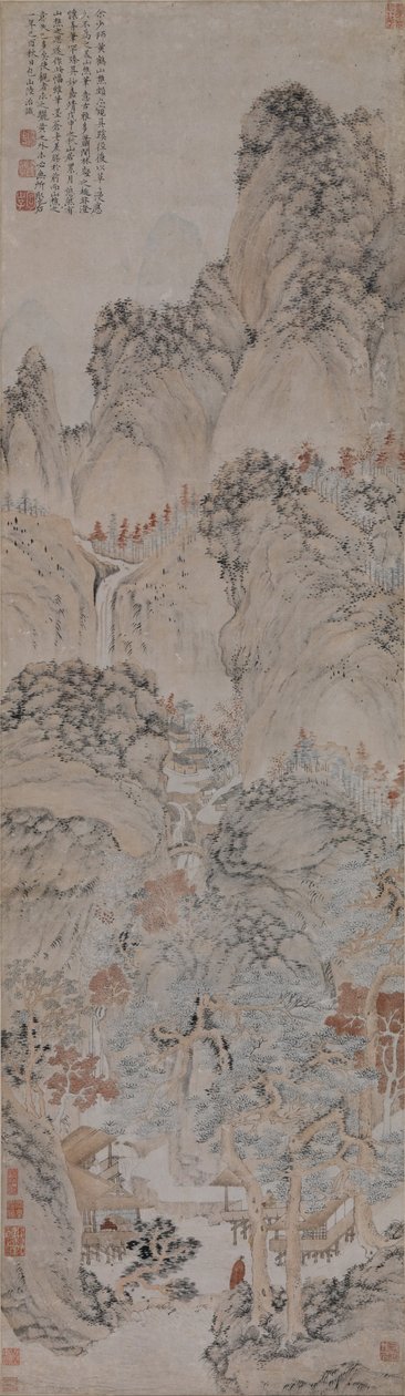 Wang Meng tarzında manzara by Lu Zhi