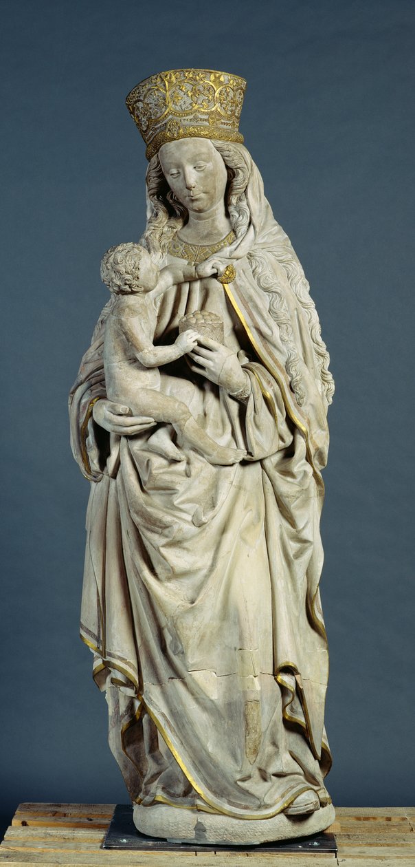 The Mother of God with the Infant Christ, 1470 (limestone) by Lubeck or Westphalian Workshop