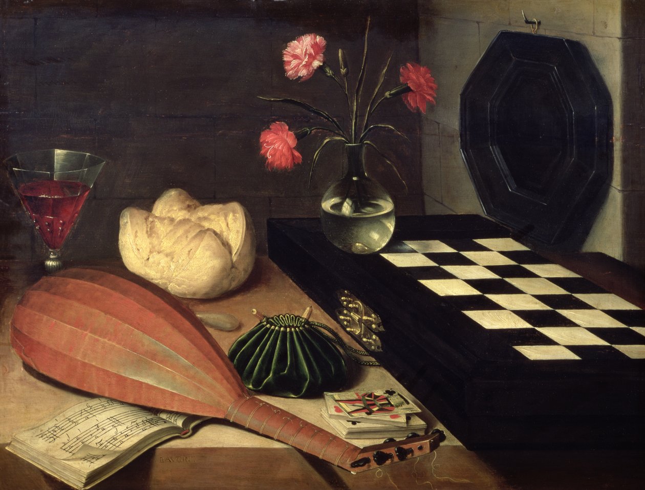 Satranç Tahtası ile Natürmort, 1630 by Lubin Baugin
