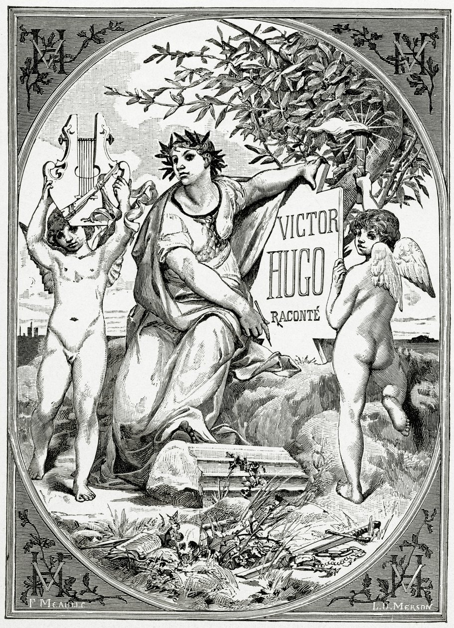 Victor Hugo hayatının bir tanığı tarafından anlattı, 19. Yüzyıl (bw gravür) by Luc Oliver Merson