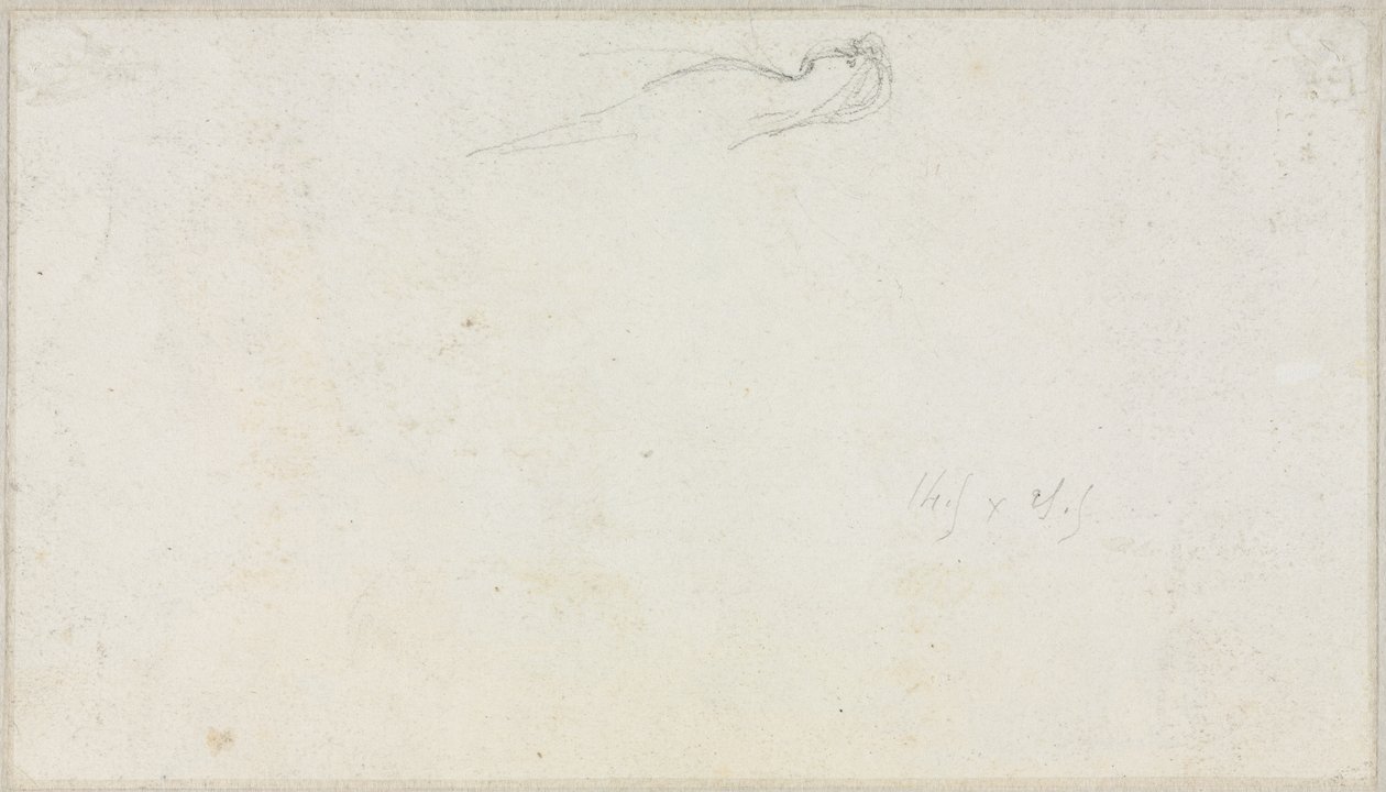Bir Sfenks taslağı [] verso, c. 1879-80. by Luc Olivier Merson