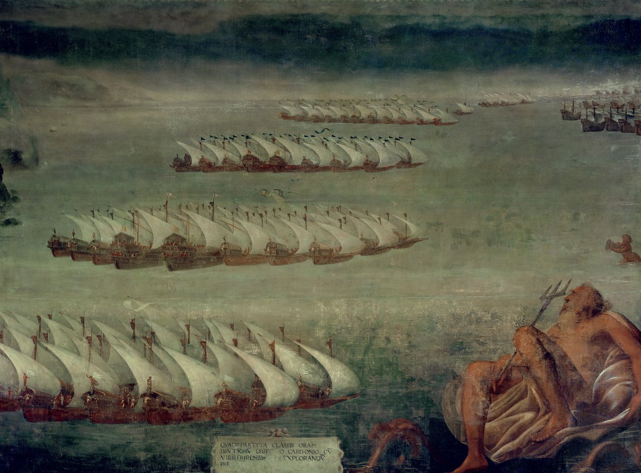 İnebahtı Savaşı, 7 Ekim 1571 by Luca Cambiaso