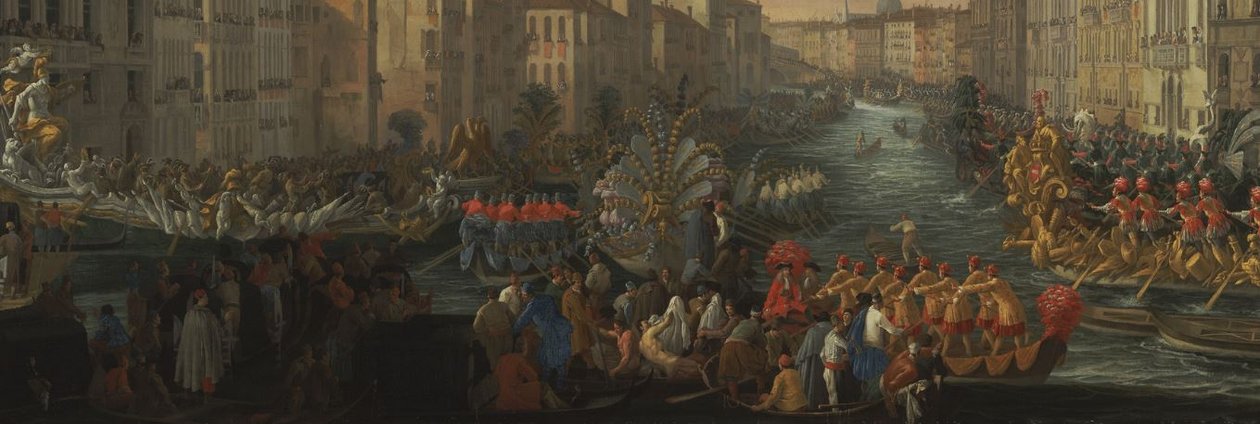 Regatta on the Grand Canal in Honor of Frederick IV, King of Denmark detail  by Luca Carlevarijs