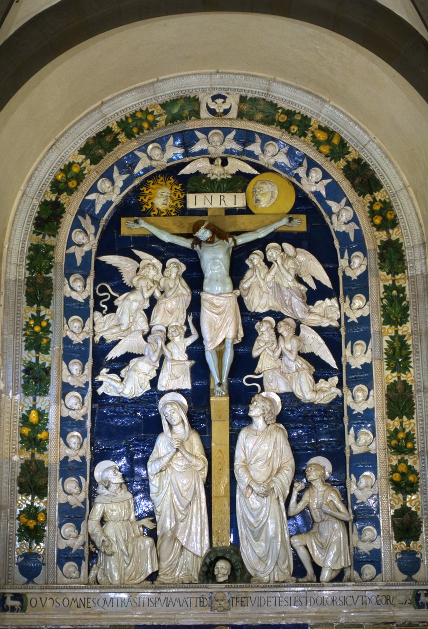 Çarmıha germe (sırlı karolar) by Luca Della Robbia