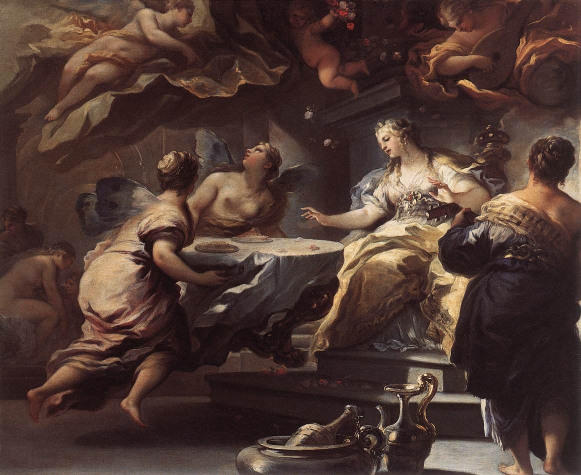 Görünmez Ruhlar Tarafından Hizmet Edilen Ruh by Luca Giordano