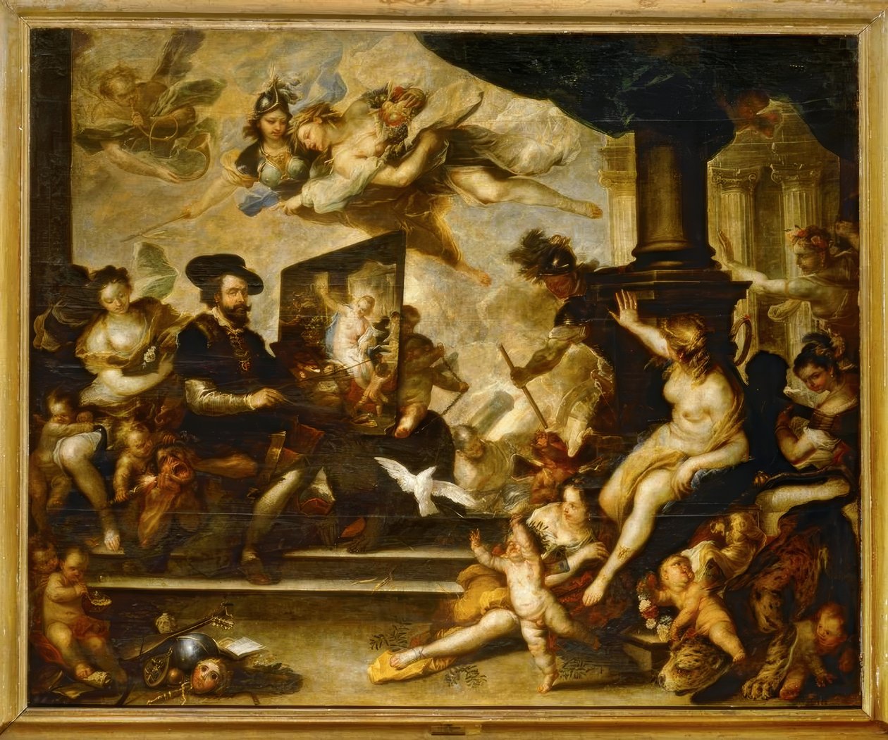 Rubens iş başında resim yapıyor: Barış Alegorisi by Luca Giordano