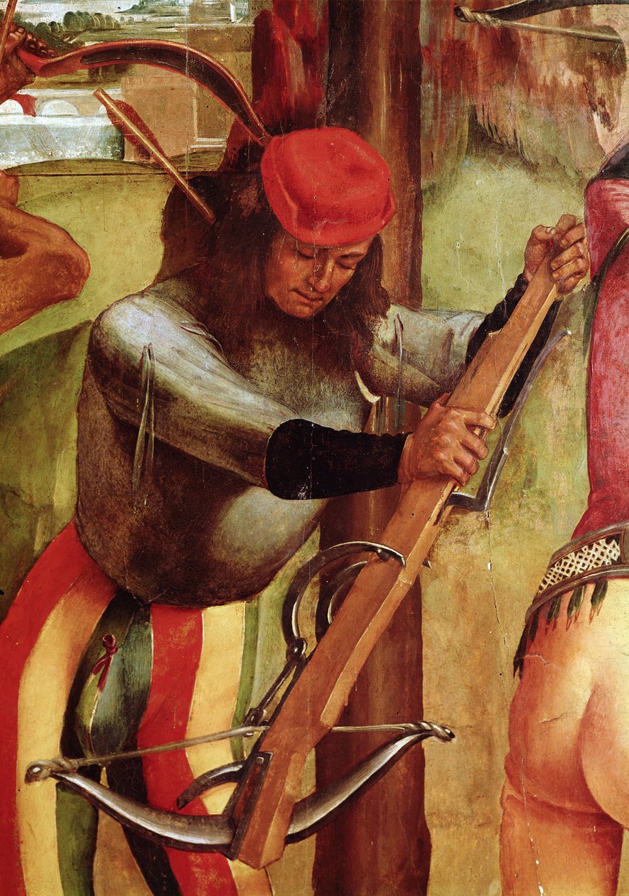 Aziz Sebastian Şehitliği, bir okçu detayı (165896 detayı) by Luca Signorelli