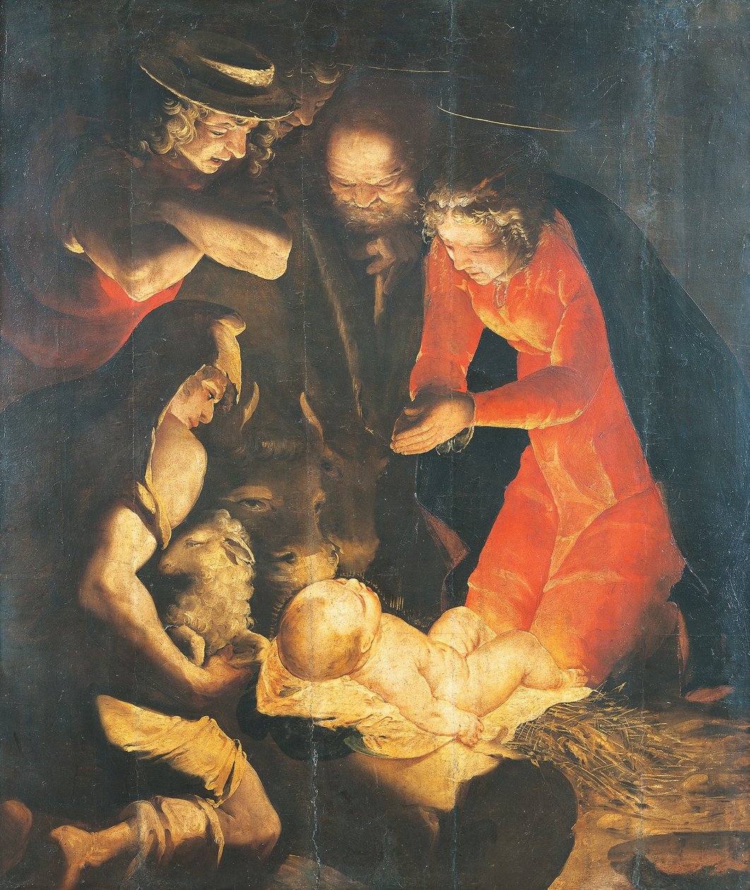 Çobanların Hayranlığı, Luca Cambiaso (1527-1585), tuval üzerine yağlı boya by Luca Cambiaso