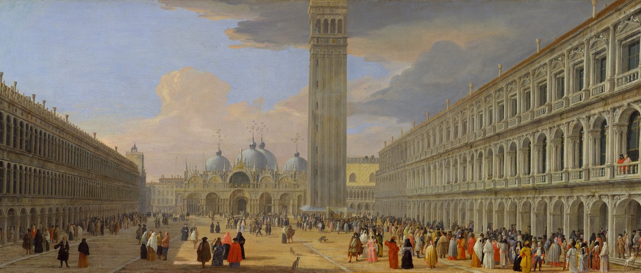 Piazza San Marco, Venedik, yaklaşık 1709 by Luca Carlevaris