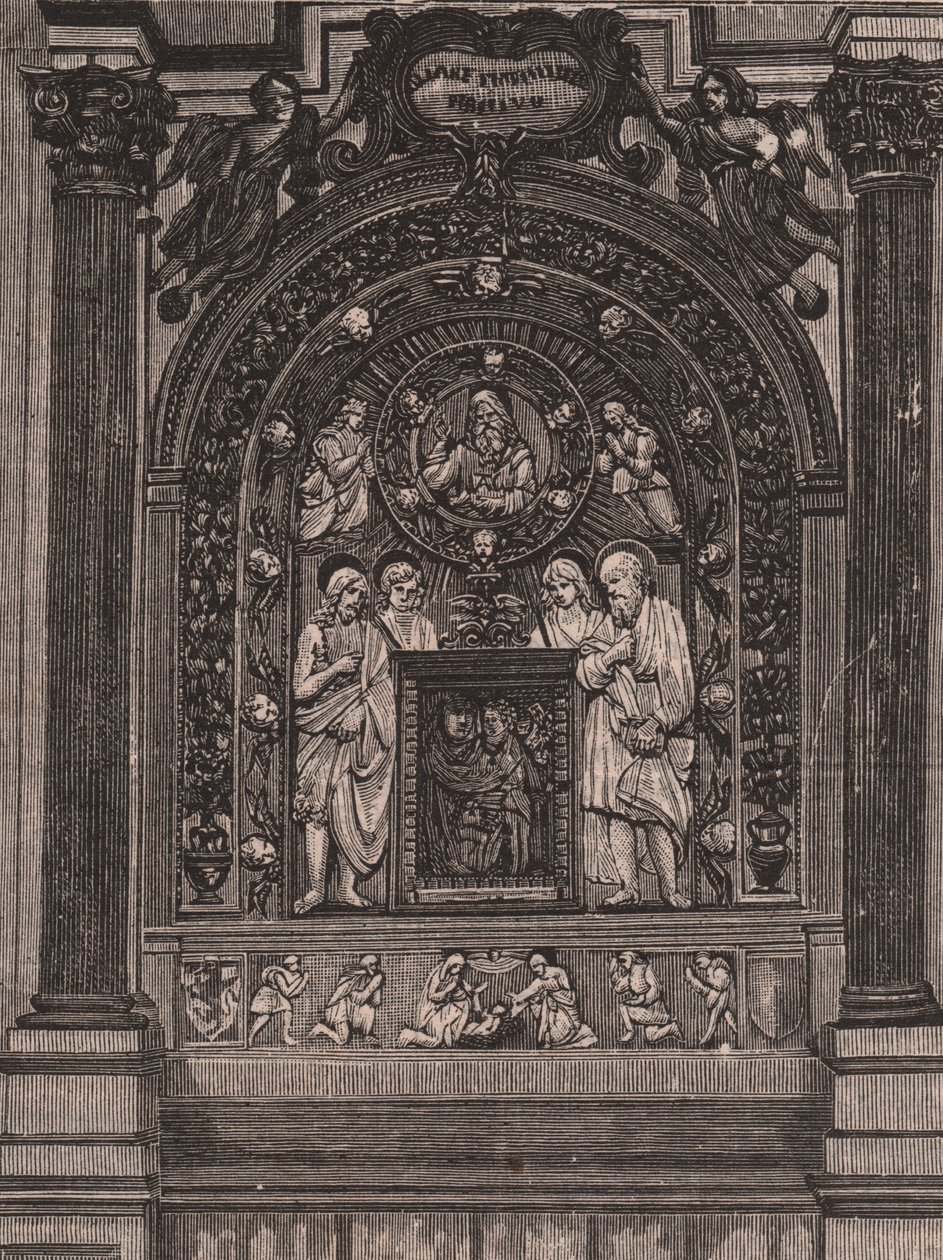 Santa Maria delle Grazie kilisesinin sunağı, Luca della Robbia, Montepulciano, Toskana, İtalya, Le cento citta d