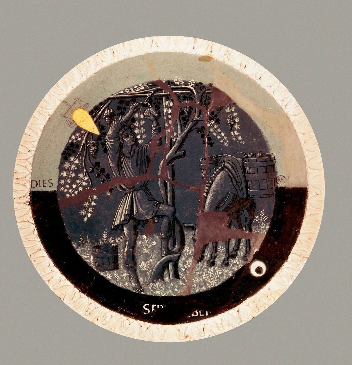Eylül: hasat, pişmiş toprak, Luca della Robbia by Luca Della Robbia