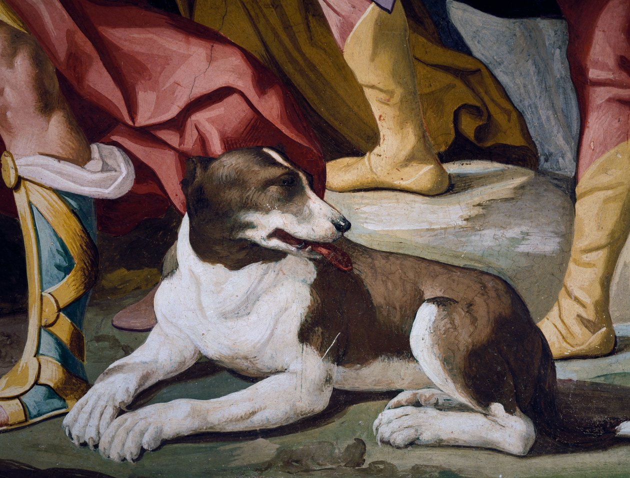 Köpek, Antenor Hikayeleri döngüsünden fresk detayı by Luca Ferrari