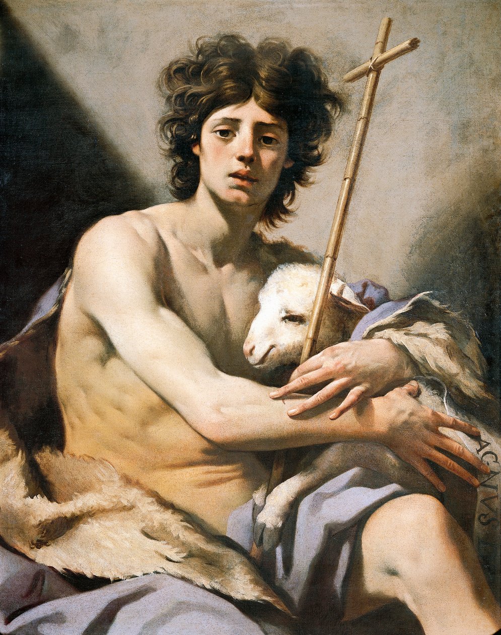 Aziz John Baptist, Luca Ferrari (1605-1654), tuval üzerine yağlı boya by Luca Ferrari