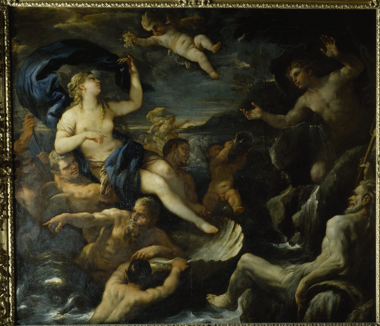 Acis ve Galatea (tuval üzerine yağlı boya) by Luca Giordano