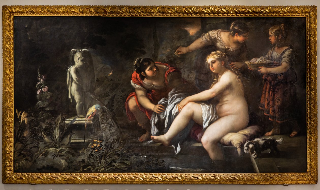 Bathsheba, 16. yüzyılın ikinci yarısı (tuval üzerine yağlı boya) by Luca Giordano