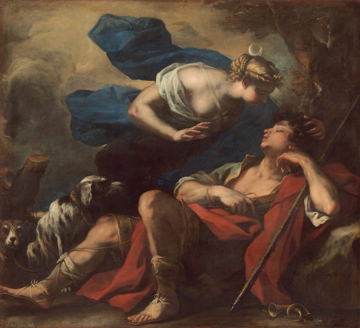 Diana ve Endymion, c. 16751680. by Luca Giordano