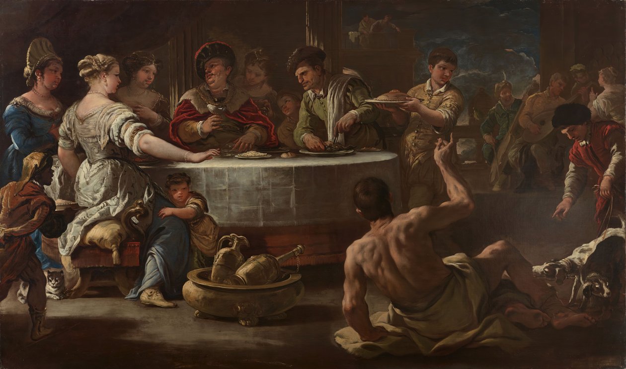 Dalışlar ve Lazarus, 1680. by Luca Giordano