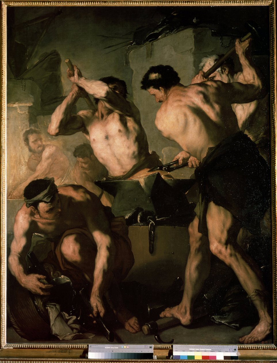 ""The Forge of Vulcan"" (The Forge of Vulcan) Resim Luca Giordano (1632-1705) 1660 Dim. 72x102 cm Ermitaj Müzesi, Saint Petersburg by Luca Giordano
