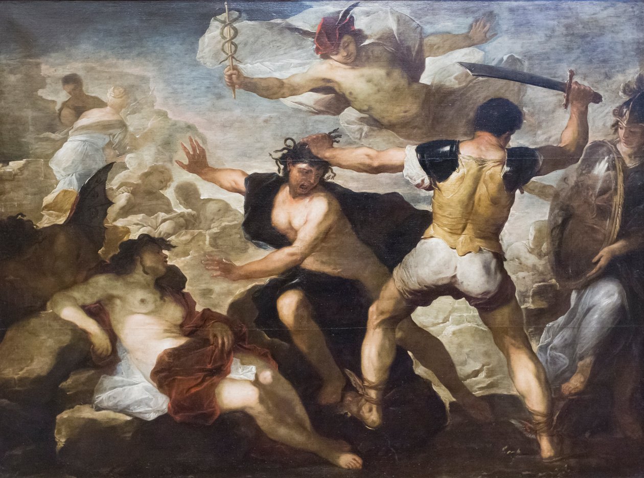 Medusa'nın kafasını kesen Perseus by Luca Giordano