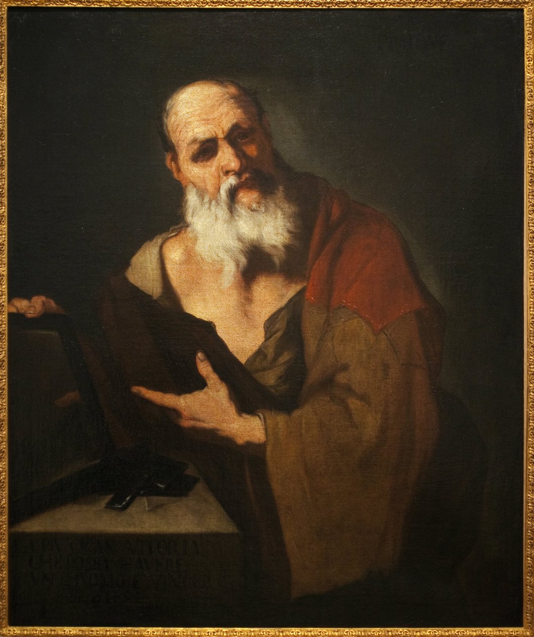 Platon (MÖ 424-348). Luca Giordano'nun (1634-1705) tablosu, tuval üzerine yağlı boya by Luca Giordano