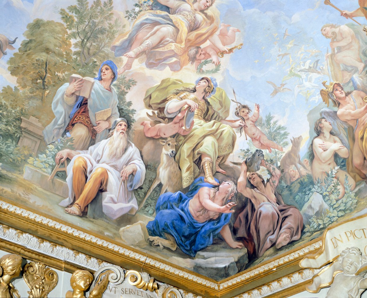 Prudence, Luca Giordano (1634-1705), fresk, Palazzo Medici Riccardi, Floransa tarafından Aynalar Salonu