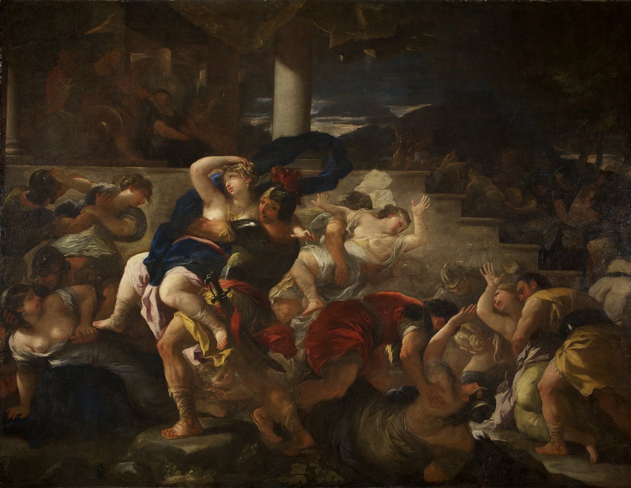 Sabine Kadınlarına Tecavüz, 1675 dolayları (tuval üzerine yağlı boya) by Luca Giordano