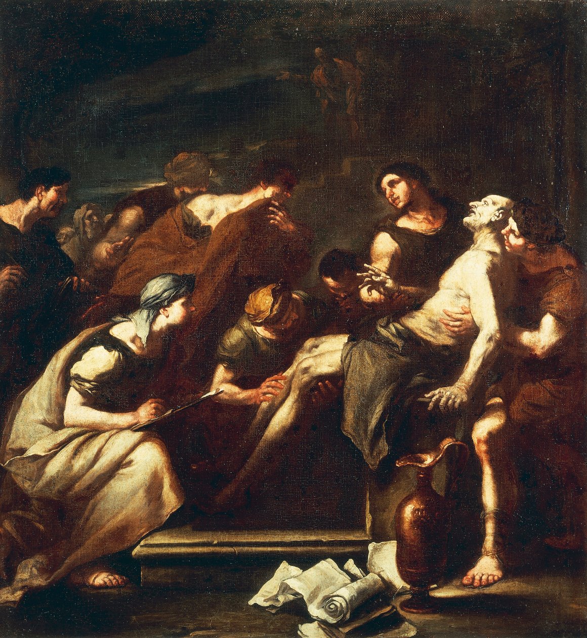 Seneca Ölüyor, Luca Giordano, tuval üzerine yağlı boya by Luca Giordano