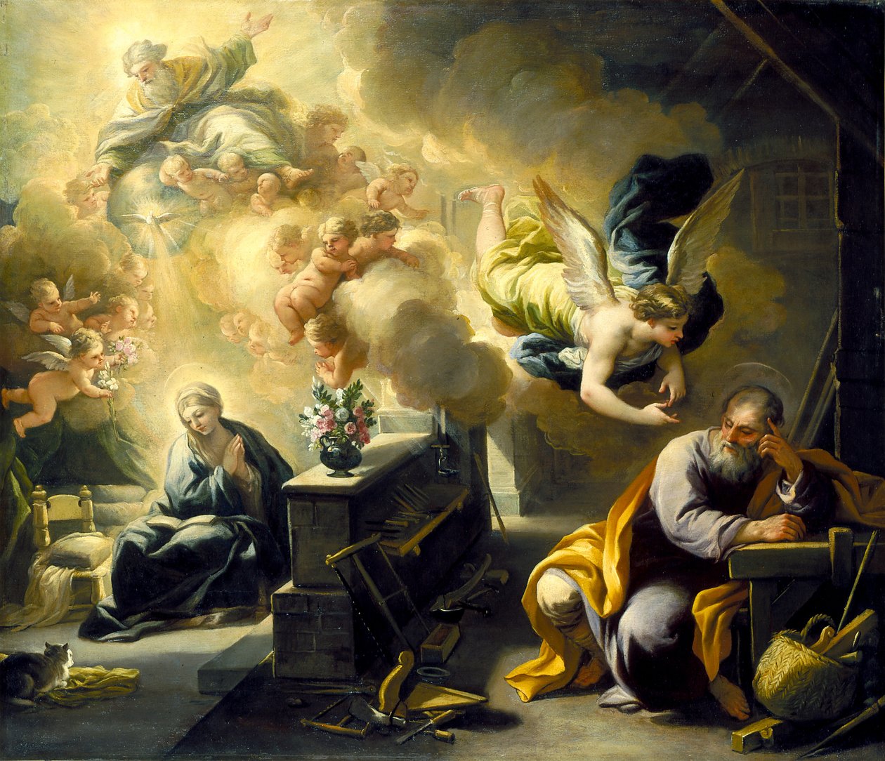 Aziz Joseph'in Rüyası, 1700 dolayları (tuval üzerine yağlıboya) by Luca Giordano