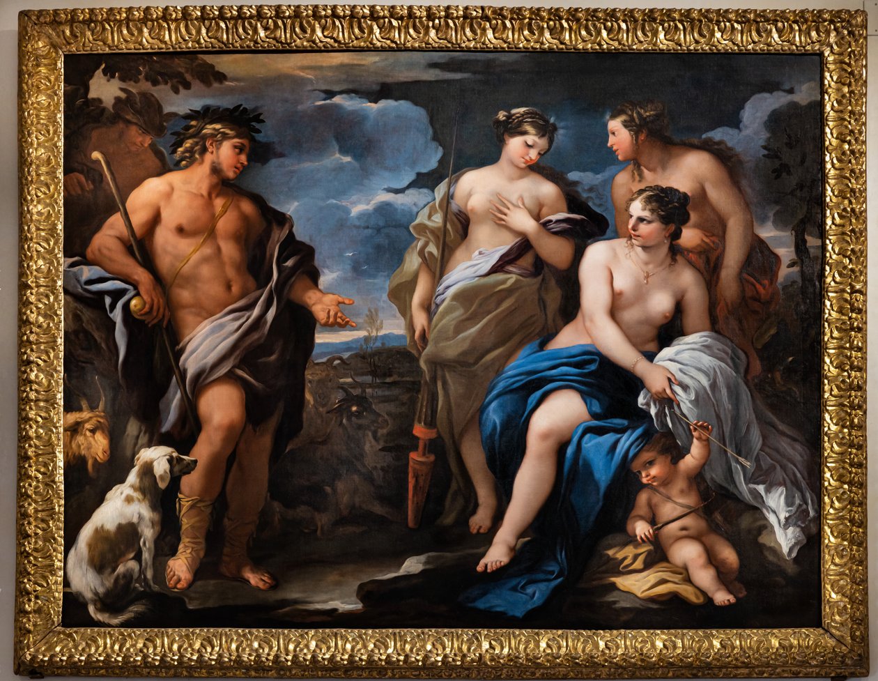 Paris'in Yargısı, 17. yüzyılın ikinci yarısı (tuval üzerine yağlı boya) by Luca Giordano