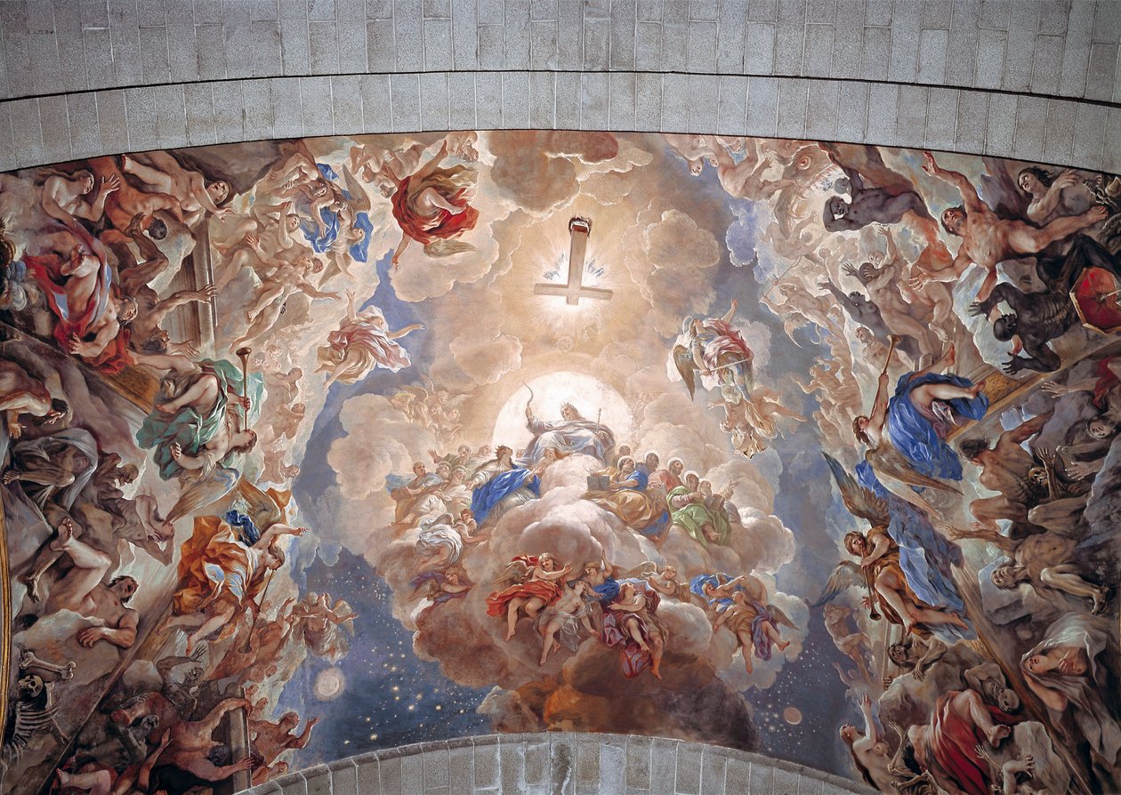 Ölülerin Dirilişi, St. Lawrence of the Escorial (San Lorenzo de Escorial), İspanya Manastırı'nın Tavanı by Luca Giordano