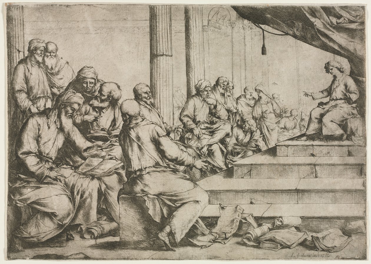 Tapınakta Öğreten Genç Mesih by Luca Giordano