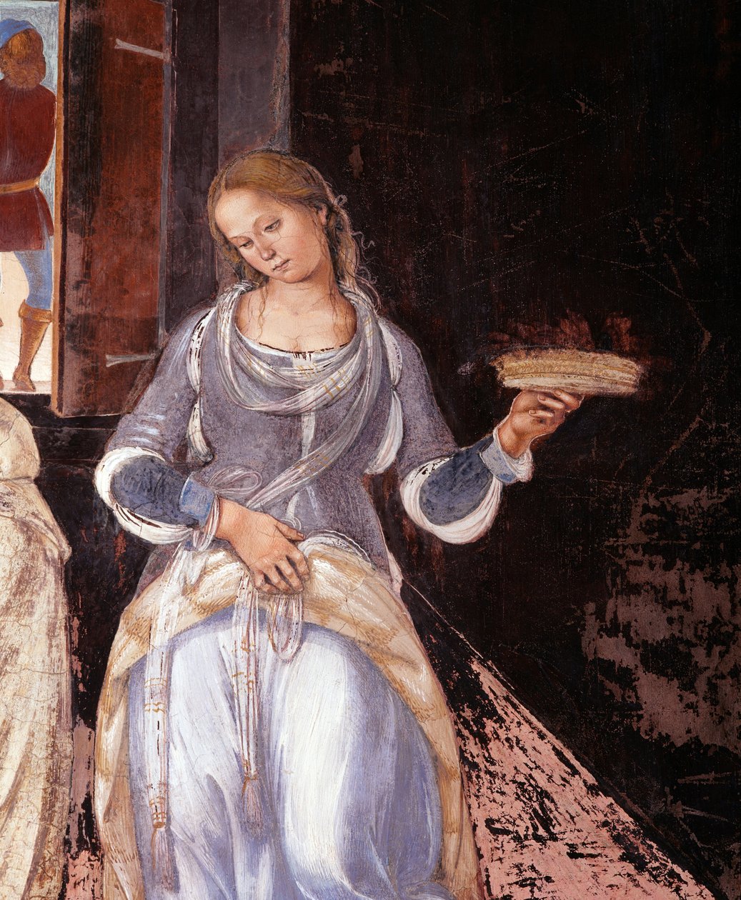 Benedict, keşişlere manastırın dışında nerede ve ne zaman yemek yediklerini söyledi. Detay Luca Signorelli (1445 ca-1523) tarafından yapılan ve Benedictine Tarikatı