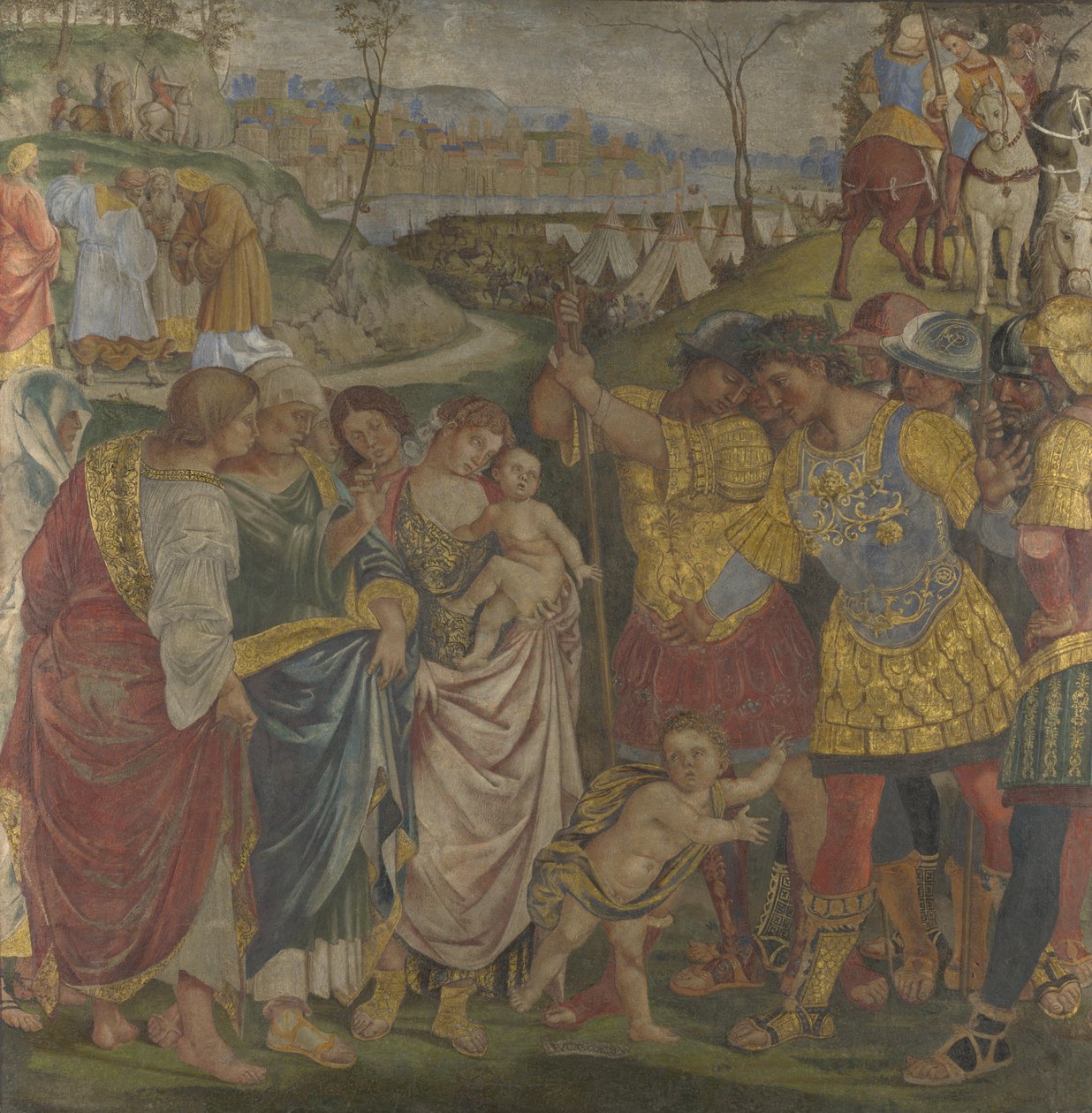 Coriolanus, Ailesi tarafından Roma Fresklerini Palazzo del Magnifico, Siena, 1509