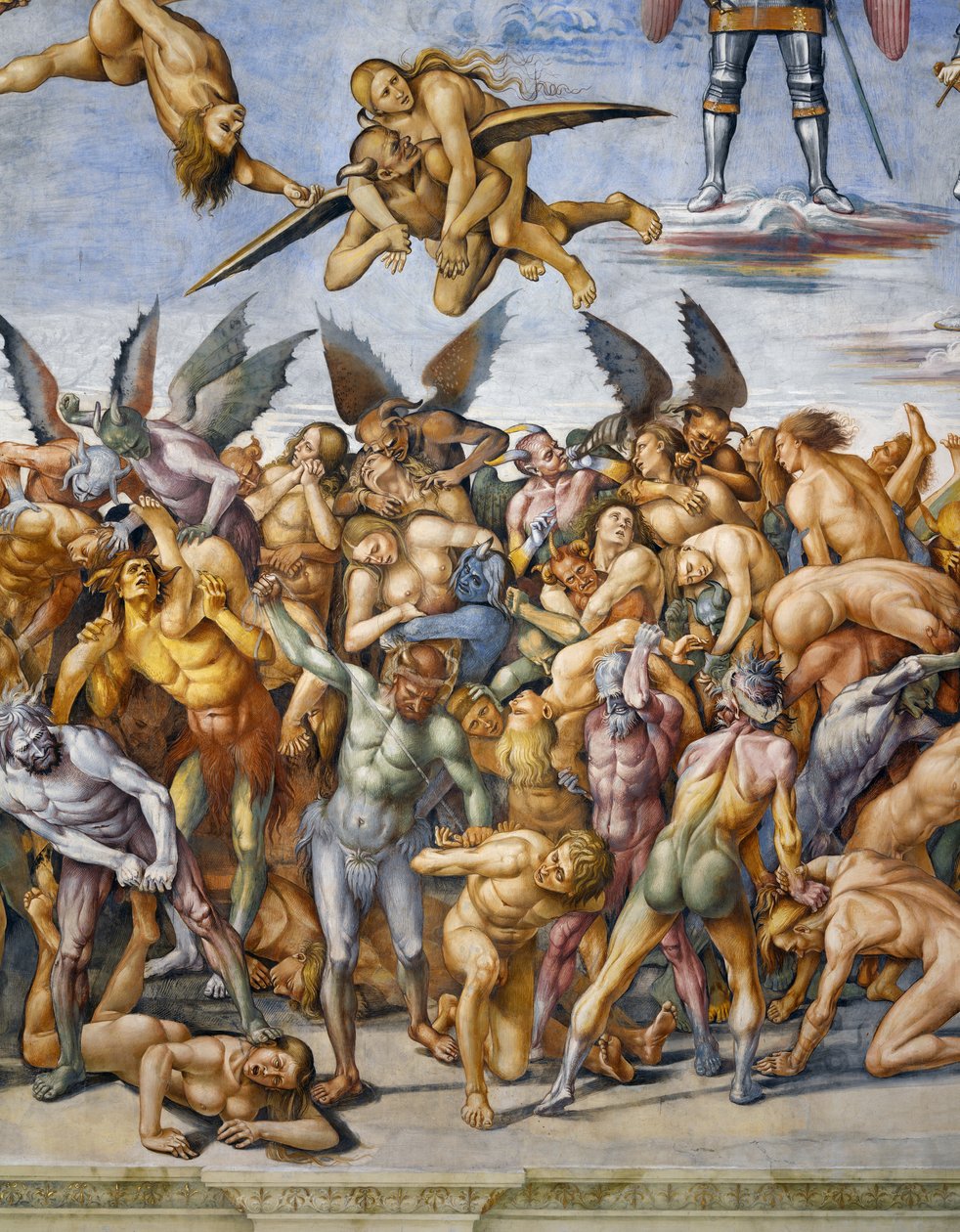 Cehennemde lanetlenmiş, Son Yargı fresk döngüsünden by Luca Signorelli