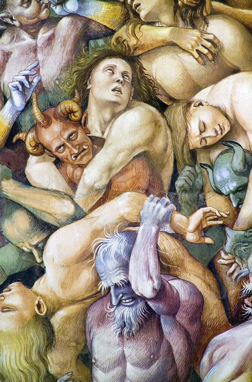 Cehennemde lanetlenmiş, Son Yargı fresk döngüsünden by Luca Signorelli