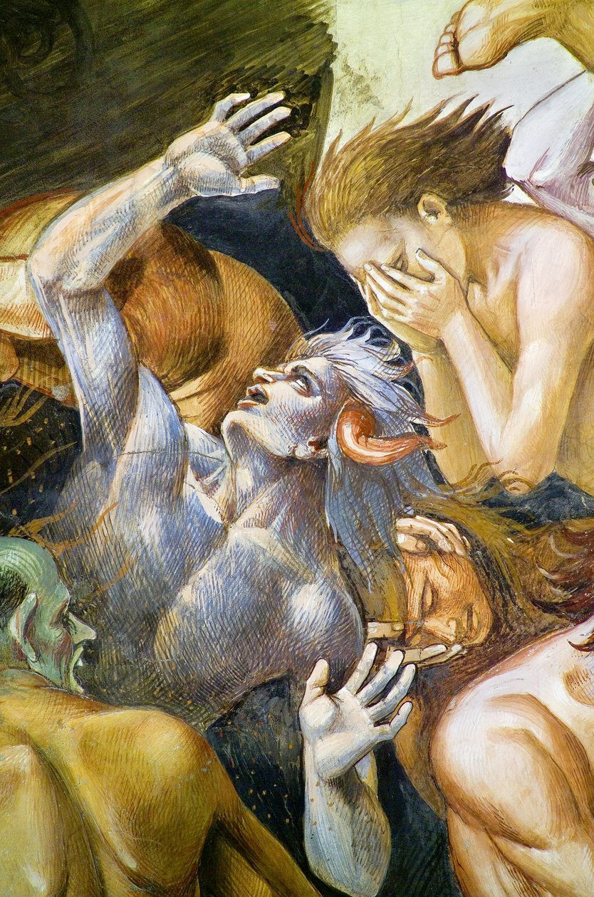 Cehennemde lanetlenmiş, Son Yargı fresk döngüsünden by Luca Signorelli