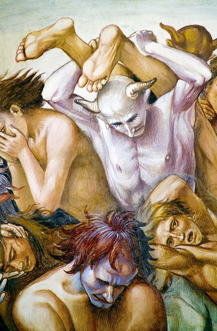 Cehennemde lanetlenmiş, Son Yargı fresk döngüsünden by Luca Signorelli