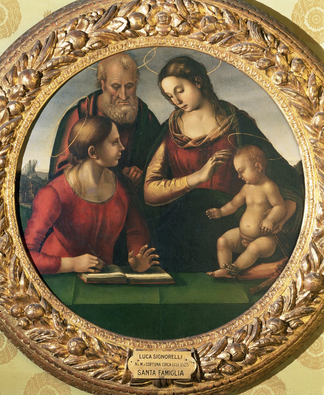 Aziz Catherine ile Kutsal Aile by Luca Signorelli