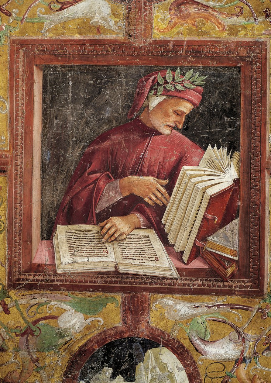 İtalya, Umbria Bölgesi, Orvieto, San Brizio Katedral Şapeli, Dante Alighieri, Luca Signorelli by Luca Signorelli