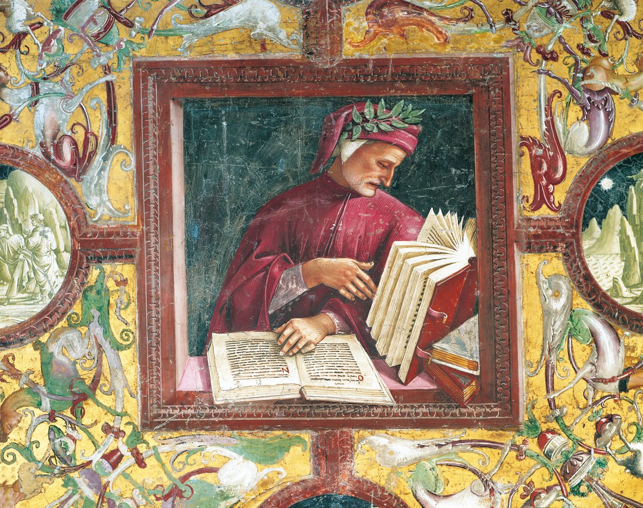 İtalya, Umbria Bölgesi, Orvieto, Katedral, Madonna di San Brizio Şapeli, Dante Alighieri