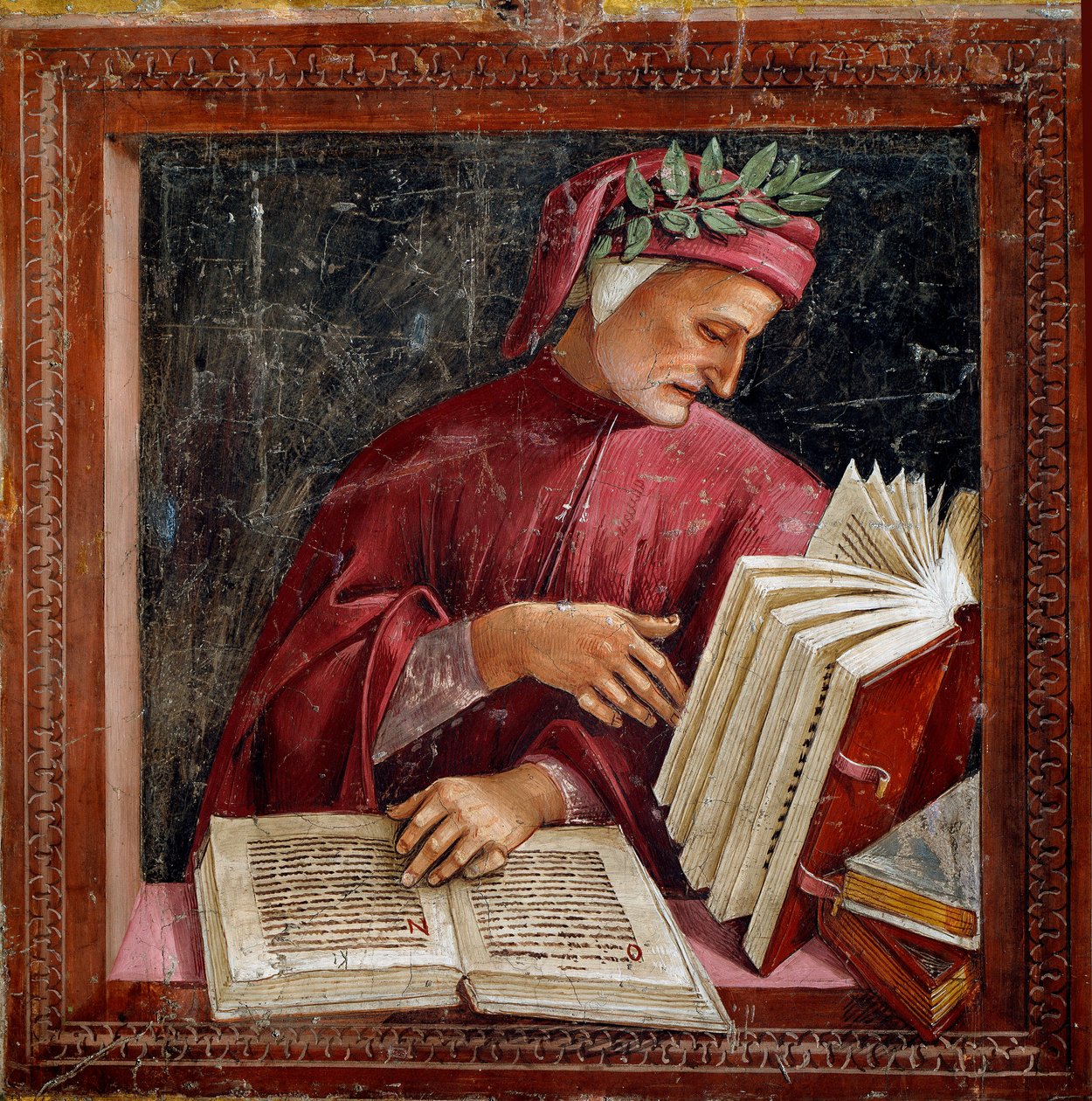İtalyan şair Dante Alighieri'nin temsili by Luca Signorelli