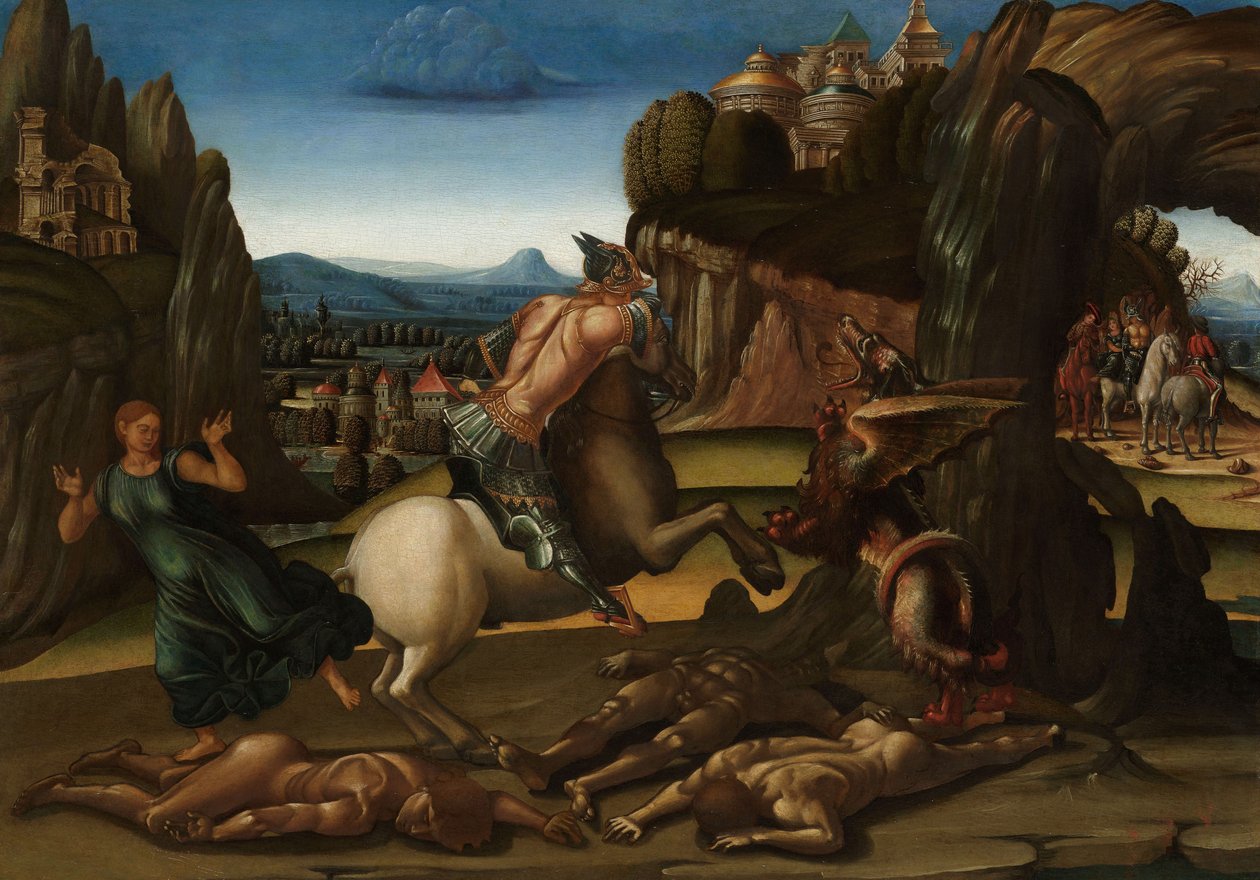 Aziz George ve Ejderha, c.1500 by Luca Signorelli