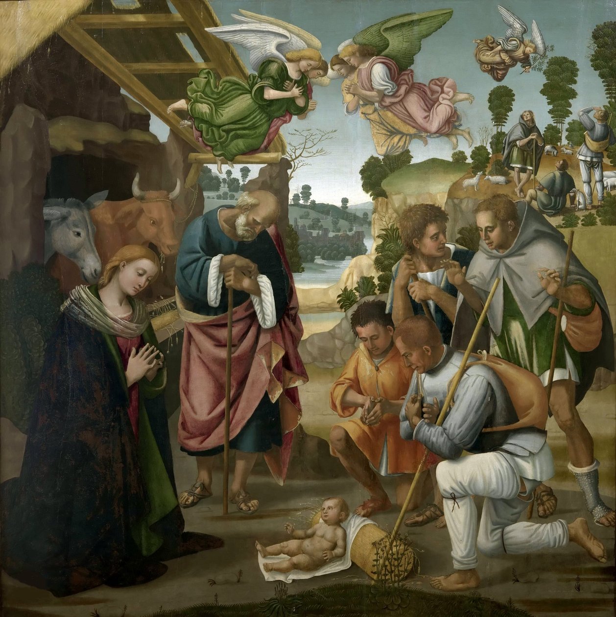 Çobanların Tapınması, 1522. by Luca Signorelli