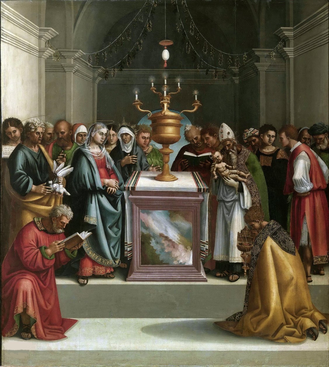 Tapınaktaki Sunum, yaklaşık 1521. by Luca Signorelli