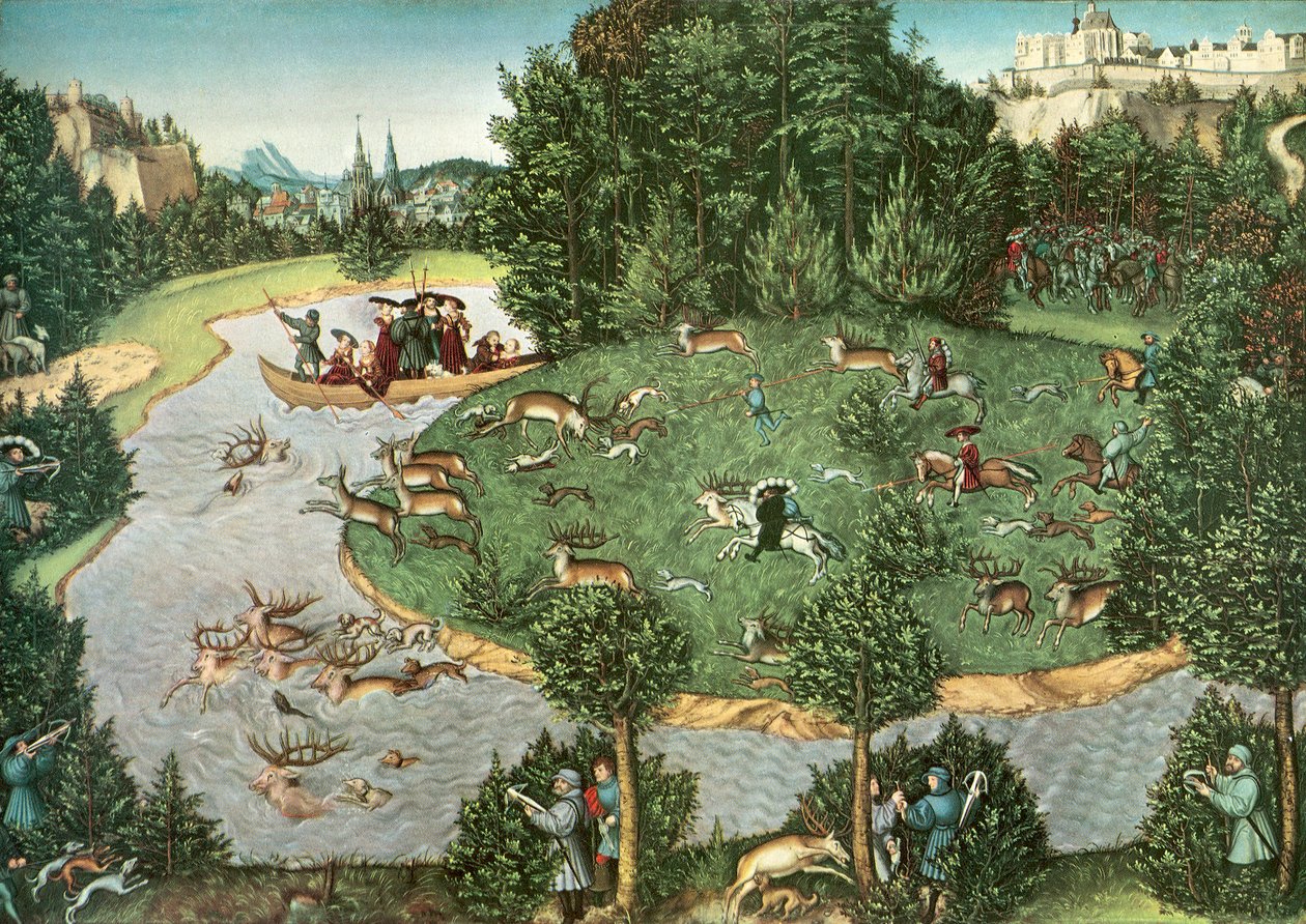Bilge Seçmen Friedrich ile Geyik Avı by Lucas Cranach the Elder