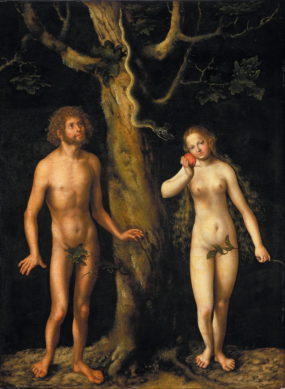 Adem ve Havva by Lucas Cranach the Elder