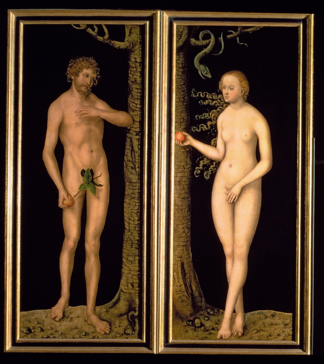 Adem ve Havva, 1537 (panel) by Lucas Cranach the Elder